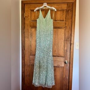 Light Green Sequin Prom Dress